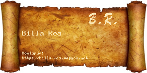 Billa Rea névjegykártya